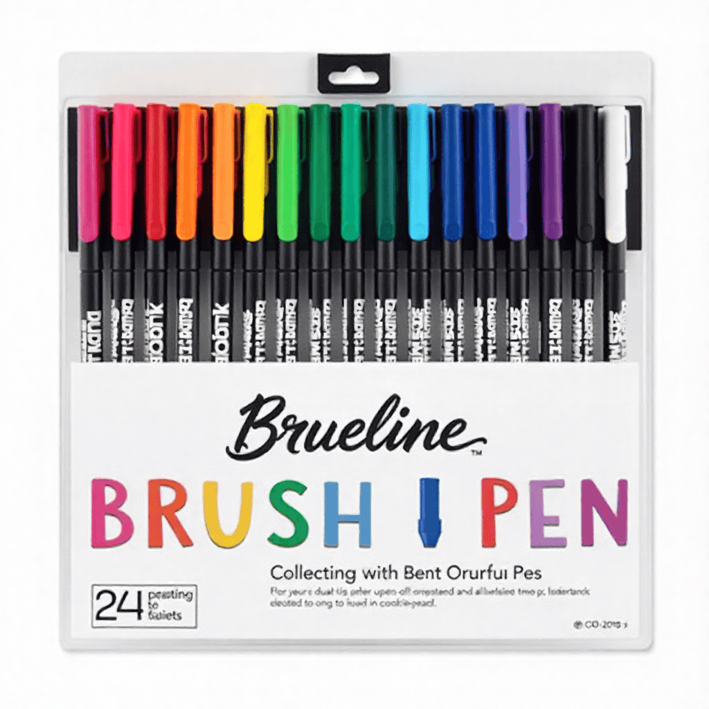 Dual Tip Brush Pen Set for Lettering and Calligraphy